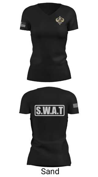 Women's Short Sleeve Vneck Shirt, , Police, Teamtime, Team time, sublimation, custom sports apparel, team uniforms, spirit wear, spiritwear, sports uniforms, custom shirts, team store, custom team store, fundraiser sports, apparel fundraiser