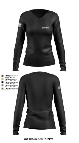 Women's Long Sleeve Vneck Shirt, , Army, Teamtime, Team time, sublimation, custom sports apparel, team uniforms, spirit wear, spiritwear, sports uniforms, custom shirts, team store, custom team store, fundraiser sports, apparel fundraiser