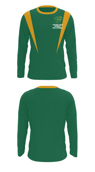 Long Sleeve Performance Shirt, Peoria High School Volleyball, Men's Volleyball, Teamtime, Team time, sublimation, custom sports apparel, team uniforms, spirit wear, spiritwear, sports uniforms, custom shirts, team store, custom team store, fundraiser sports, apparel fundraiser