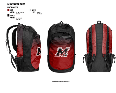 Gear Bag, Myrtle Attendance Center Junior High School, Men's Volleyball, Teamtime, Team time, sublimation, custom sports apparel, team uniforms, spirit wear, spiritwear, sports uniforms, custom shirts, team store, custom team store, fundraiser sports, apparel fundraiser