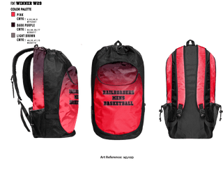 Gear Bag, Railroaders, Men's Basketball, Teamtime, Team time, sublimation, custom sports apparel, team uniforms, spirit wear, spiritwear, sports uniforms, custom shirts, team store, custom team store, fundraiser sports, apparel fundraiser