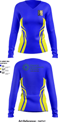 Pacific Collegiate High School Soccer 18400427 Women's Long Sleeve V-neck Shirt - 1