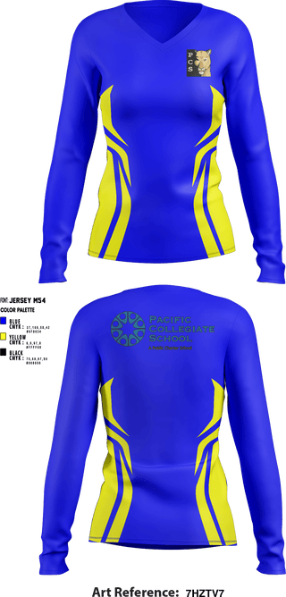 Women's Long Sleeve Vneck Shirt, Pacific Collegiate High School Soccer, Women's Soccer, Teamtime, Team time, sublimation, custom sports apparel, team uniforms, spirit wear, spiritwear, sports uniforms, custom shirts, team store, custom team store, fundraiser sports, apparel fundraiser