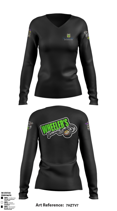 Wheeler EnterprisesWheeler Enterprises 32940777 Women's Long Sleeve V-neck Shirt - 1