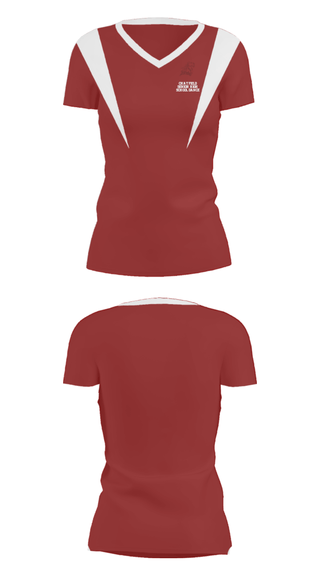 Women's Short Sleeve Vneck Shirt, Chatfield Senior High School Dance, Spirit Store, Teamtime, Team time, sublimation, custom sports apparel, team uniforms, spirit wear, spiritwear, sports uniforms, custom shirts, team store, custom team store, fundraiser sports, apparel fundraiser