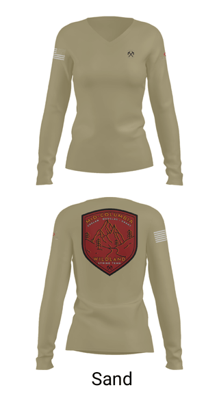 Women's Long Sleeve Vneck Shirt, , Fire Department, Teamtime, Team time, sublimation, custom sports apparel, team uniforms, spirit wear, spiritwear, sports uniforms, custom shirts, team store, custom team store, fundraiser sports, apparel fundraiser