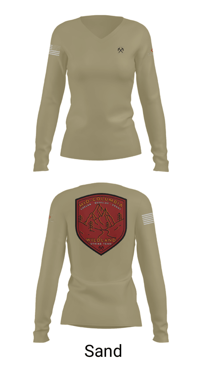 Mid-Columbia Strike Team 42848271 Women's Long Sleeve V-neck Shirt - 42