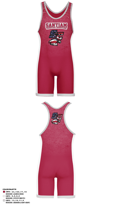 Santiam Christian School Wrestling 60304138 Wrestling Singlet - 4