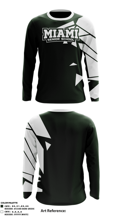 Miami Senior High School 92891821 Long Sleeve Performance Shirt - 1