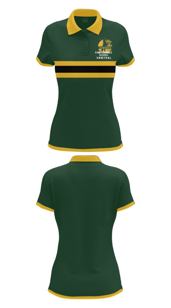 Short Sleeve Performance Polo, Hamilton Middle School Basketball, Women's Basketball, Teamtime, Team time, sublimation, custom sports apparel, team uniforms, spirit wear, spiritwear, sports uniforms, custom shirts, team store, custom team store, fundraiser sports, apparel fundraiser