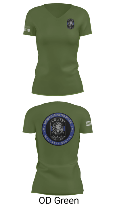 LMPD WELLNESS UNIT 57216807 Women's Short Sleeve V-neck Shirt - 28