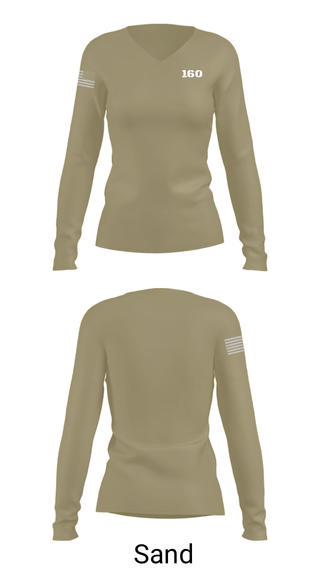 Women's Long Sleeve Vneck Shirt, , Army, Teamtime, Team time, sublimation, custom sports apparel, team uniforms, spirit wear, spiritwear, sports uniforms, custom shirts, team store, custom team store, fundraiser sports, apparel fundraiser