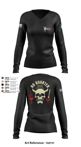 Women's Long Sleeve Vneck Shirt, , Army, Teamtime, Team time, sublimation, custom sports apparel, team uniforms, spirit wear, spiritwear, sports uniforms, custom shirts, team store, custom team store, fundraiser sports, apparel fundraiser