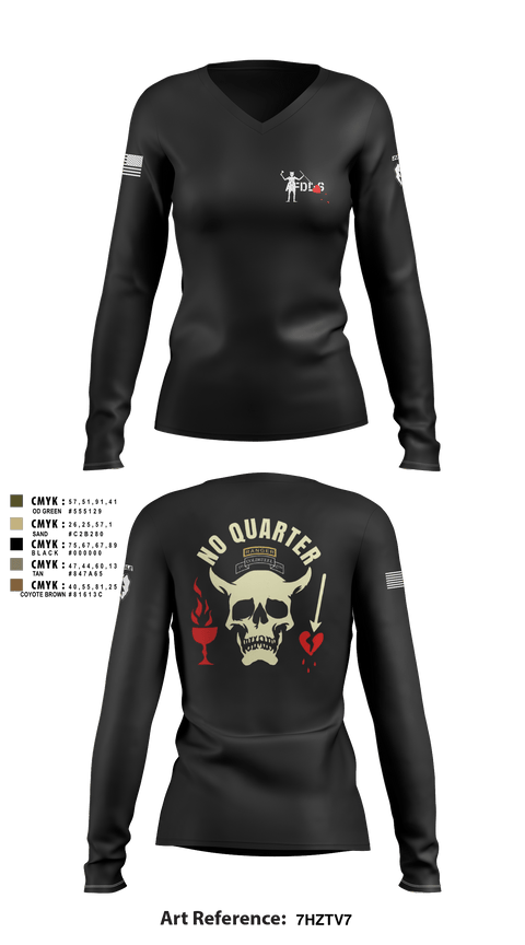 Women's Long Sleeve Vneck Shirt, , Army, Teamtime, Team time, sublimation, custom sports apparel, team uniforms, spirit wear, spiritwear, sports uniforms, custom shirts, team store, custom team store, fundraiser sports, apparel fundraiser