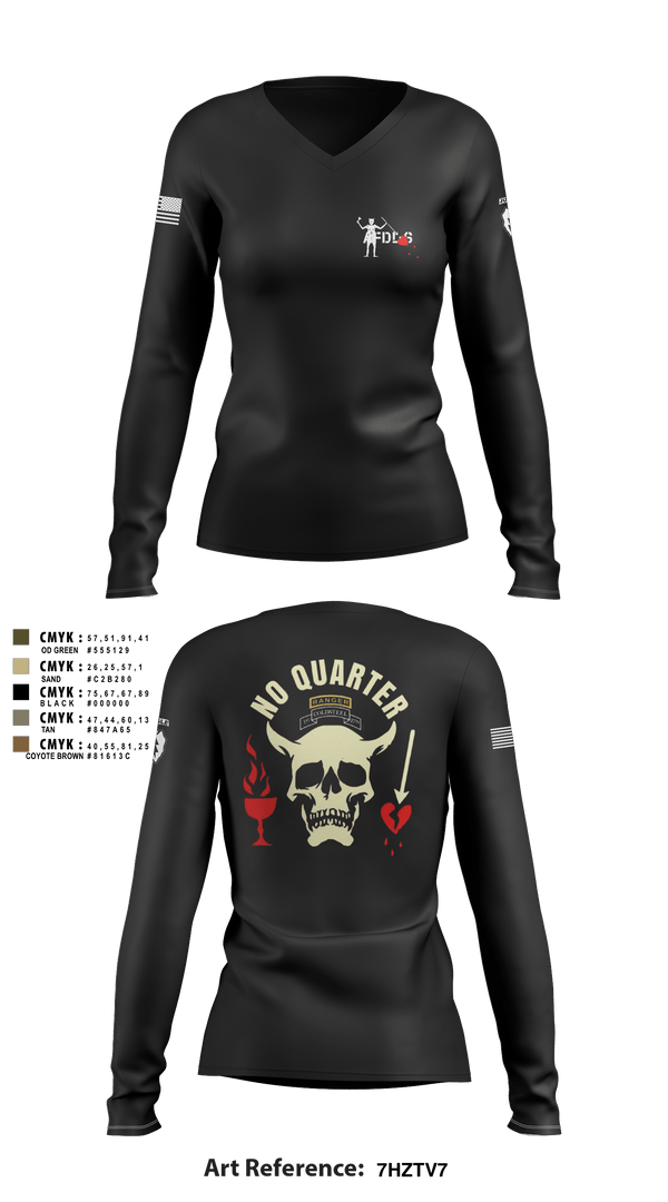 Women's Long Sleeve Vneck Shirt, , Army, Teamtime, Team time, sublimation, custom sports apparel, team uniforms, spirit wear, spiritwear, sports uniforms, custom shirts, team store, custom team store, fundraiser sports, apparel fundraiser