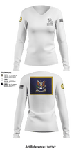 1-155th Dixie Thunder 83572891 Women's Long Sleeve V-neck Shirt - 2