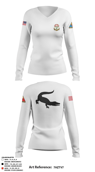 4-6 IN 39733287 Women's Long Sleeve V-neck Shirt - 1