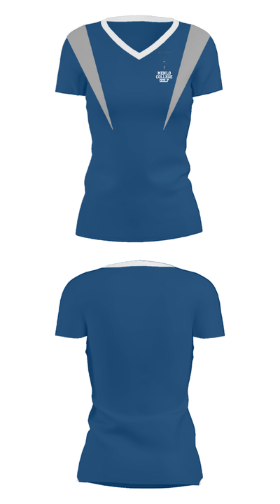 Menlo College Golf 55572099 Women's Short Sleeve V-neck Shirt - 27