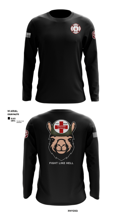 Alpha Company, WBAMC 94187438 Long Sleeve Performance Shirt - 1
