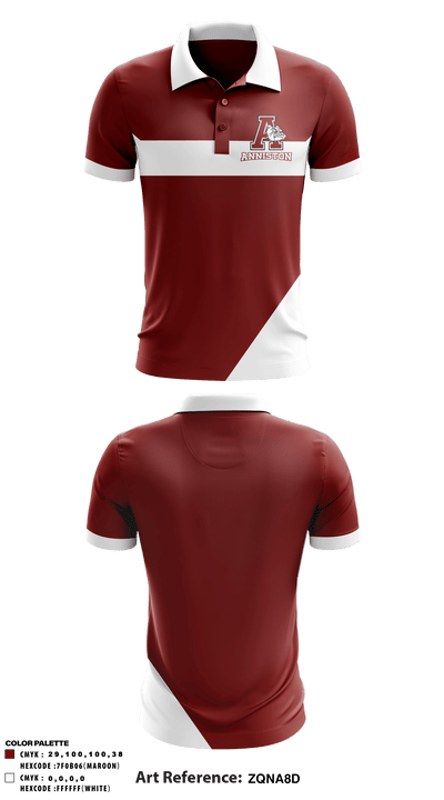 Anniston High School 96960836 Short Sleeve Performance Polo - 1