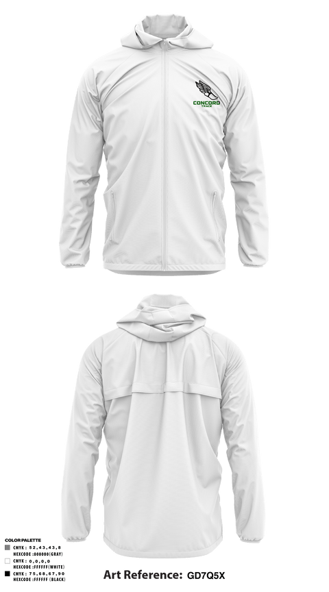 Windbreaker, Concord High School Track, Cross Country, Teamtime, Team time, sublimation, custom sports apparel, team uniforms, spirit wear, spiritwear, sports uniforms, custom shirts, team store, custom team store, fundraiser sports, apparel fundraiser
