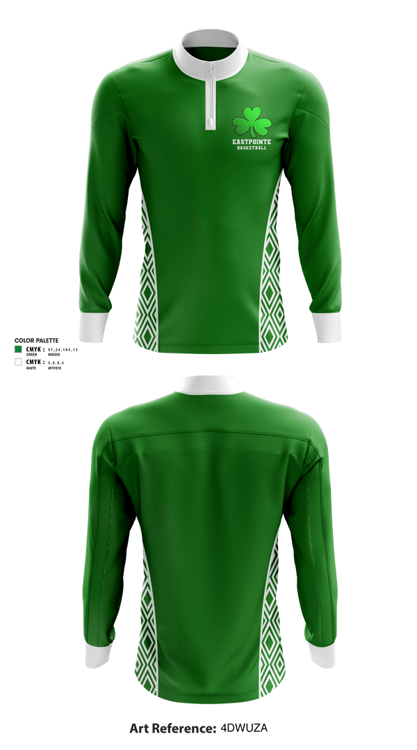 Quarter Zip Jacket, Eastpointe High School Basketball, Women's Basketball, Teamtime, Team time, sublimation, custom sports apparel, team uniforms, spirit wear, spiritwear, sports uniforms, custom shirts, team store, custom team store, fundraiser sports, apparel fundraiser