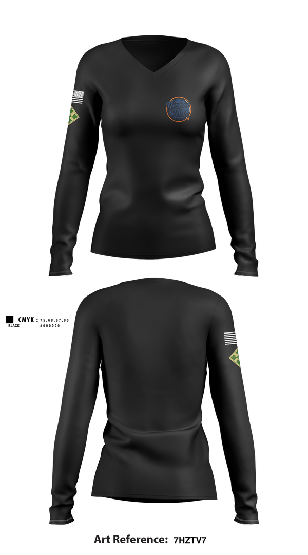 Women's Long Sleeve Vneck Shirt, , Army, Teamtime, Team time, sublimation, custom sports apparel, team uniforms, spirit wear, spiritwear, sports uniforms, custom shirts, team store, custom team store, fundraiser sports, apparel fundraiser