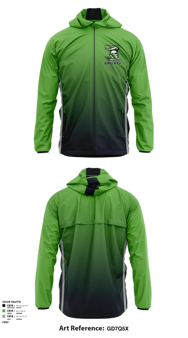 Windbreaker, Northwest Knights, Football, Teamtime, Team time, sublimation, custom sports apparel, team uniforms, spirit wear, spiritwear, sports uniforms, custom shirts, team store, custom team store, fundraiser sports, apparel fundraiser