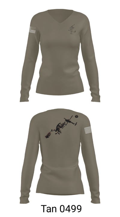 Platoon 2-1-1 26077523 Women's Long Sleeve V-neck Shirt - 41