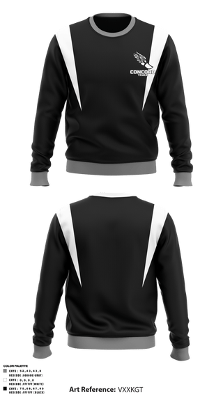 Crew Neck Sweatshirt, Concord High School Track, Cross Country, Teamtime, Team time, sublimation, custom sports apparel, team uniforms, spirit wear, spiritwear, sports uniforms, custom shirts, team store, custom team store, fundraiser sports, apparel fundraiser