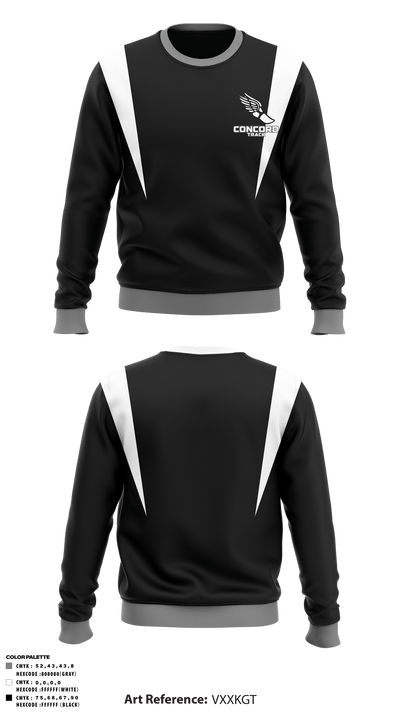 Concord High School Track 53059740 Crew Neck Sweatshirt - 3