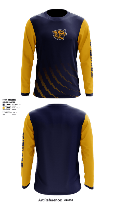 West Genesee Senior High School Wrestling 22664786 Long Sleeve Rash Guard Shirt - 1