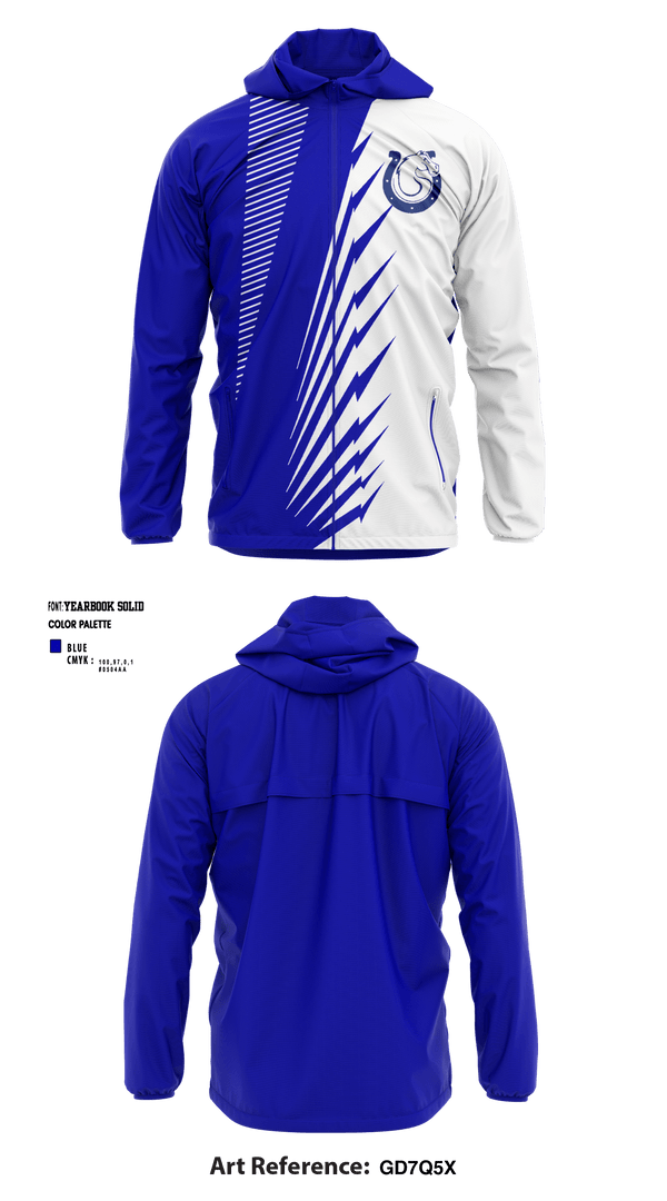 Windbreaker, Sanford H Calhoun High School Track and Field, Track & Field, Teamtime, Team time, sublimation, custom sports apparel, team uniforms, spirit wear, spiritwear, sports uniforms, custom shirts, team store, custom team store, fundraiser sports, apparel fundraiser