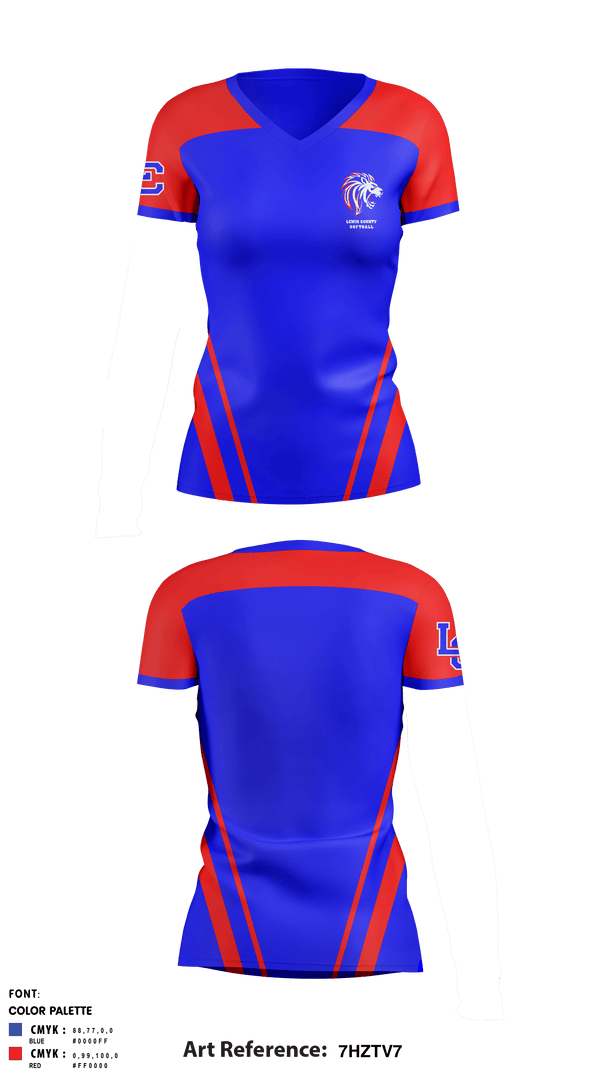 Women's Short Sleeve Vneck Shirt, Lewis County High School Softball, Softball, Teamtime, Team time, sublimation, custom sports apparel, team uniforms, spirit wear, spiritwear, sports uniforms, custom shirts, team store, custom team store, fundraiser sports, apparel fundraiser