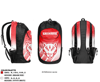 Gear Bag, Katahdin High School Soccer, Women's Soccer, Teamtime, Team time, sublimation, custom sports apparel, team uniforms, spirit wear, spiritwear, sports uniforms, custom shirts, team store, custom team store, fundraiser sports, apparel fundraiser