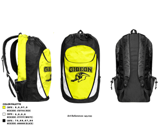 Gear Bag, Gideon High School, Spirit Store, Teamtime, Team time, sublimation, custom sports apparel, team uniforms, spirit wear, spiritwear, sports uniforms, custom shirts, team store, custom team store, fundraiser sports, apparel fundraiser