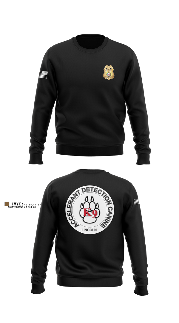 Crew Neck Sweatshirt, Stafford County Fire Marshal's Office, Fire Department, Teamtime, Team time, sublimation, custom sports apparel, team uniforms, spirit wear, spiritwear, sports uniforms, custom shirts, team store, custom team store, fundraiser sports, apparel fundraiser