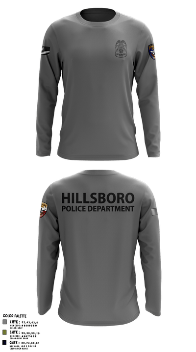 Hillsboro Police Department 31441057 Long Sleeve Performance Shirt - 4