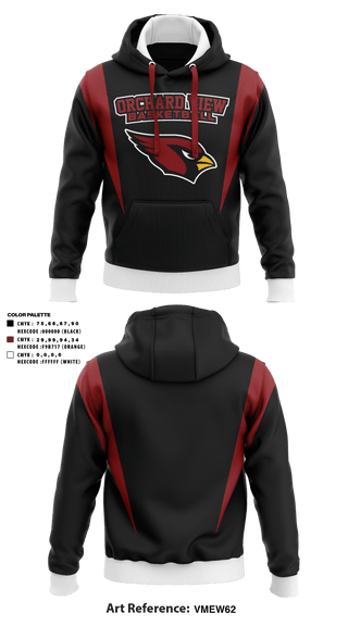 Hoodie, Orchard View High School Basketball, Men's Basketball, Teamtime, Team time, sublimation, custom sports apparel, team uniforms, spirit wear, spiritwear, sports uniforms, custom shirts, team store, custom team store, fundraiser sports, apparel fundraiser