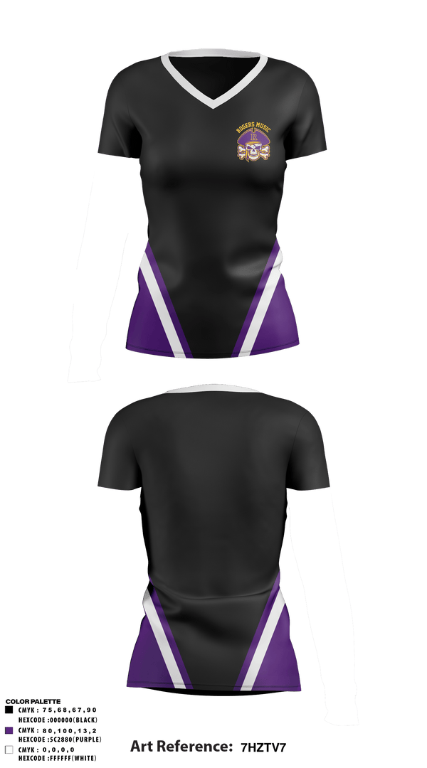 Women's Short Sleeve Vneck Shirt, Rogers Music, Spirit Store, Teamtime, Team time, sublimation, custom sports apparel, team uniforms, spirit wear, spiritwear, sports uniforms, custom shirts, team store, custom team store, fundraiser sports, apparel fundraiser
