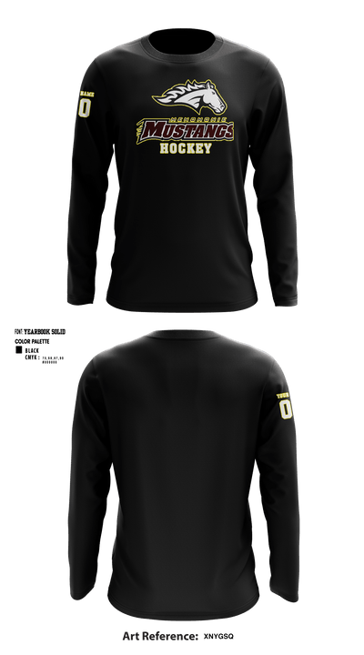 Menomonie High School Ice hockey 95189103 Long Sleeve Performance Shirt - 10