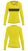 Zeeland East High School Basketball 38631847 Women's Long Sleeve V-neck Shirt - 33