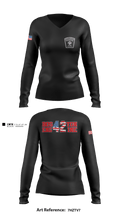 Boston Fire Department Engine-42 59280094 Women's Long Sleeve V-neck Shirt - 1