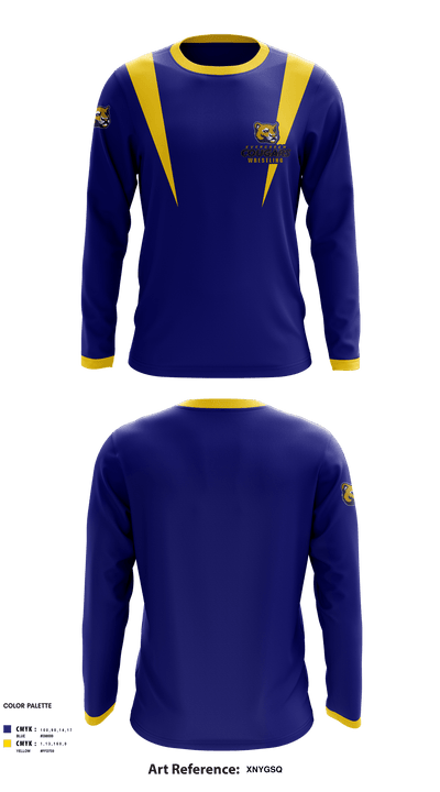 Evergreen High School Wrestling 67043077 Long Sleeve Rash Guard Shirt - 1