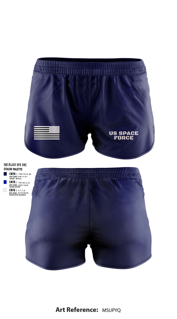 Women's Shorts, US Space force, Space Force, Teamtime, Team time, sublimation, custom sports apparel, team uniforms, spirit wear, spiritwear, sports uniforms, custom shirts, team store, custom team store, fundraiser sports, apparel fundraiser