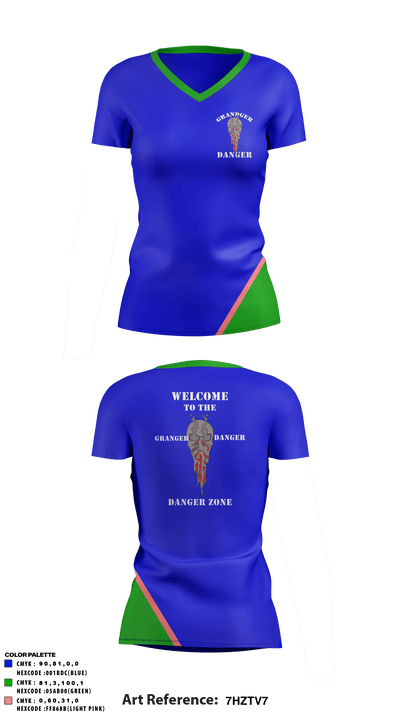GrangerDanger 5370643 Women's Short Sleeve V-neck Shirt - 1