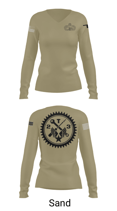 137 SOLRS 81582262 Women's Long Sleeve V-neck Shirt - 41
