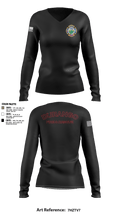 Durango Fire Protection District 71199400 Women's Long Sleeve V-neck Shirt - 3