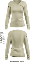 Bingham County Sheriff 36858547 Women's Long Sleeve V-neck Shirt - 5