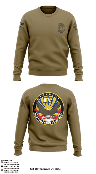 Crew Neck Sweatshirt, District IV, Police, Teamtime, Team time, sublimation, custom sports apparel, team uniforms, spirit wear, spiritwear, sports uniforms, custom shirts, team store, custom team store, fundraiser sports, apparel fundraiser